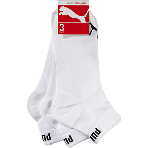 Puma 3er Pack Quarter Socken Herren 43-46, weiss, III