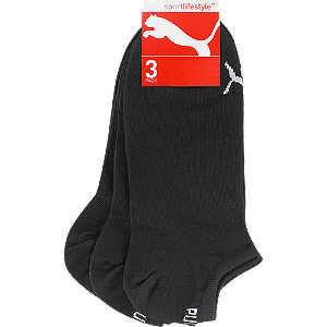 Puma 3er Pack Sneaker Socken Invisible 39-42, schwarz, II