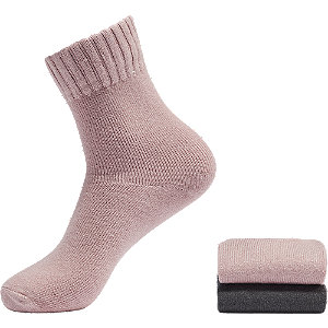 Levně Růžovo-šedé ponožky - 2 páry