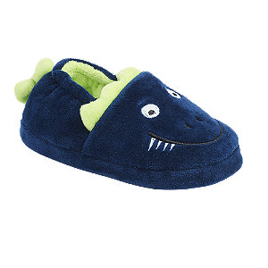 Levně Tmavě modré dětské přezůvky Bobbi-Shoes
