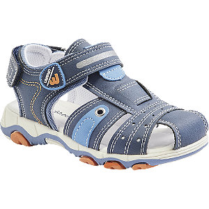 Levně Tmavě modré sandály na suchý zip Bobbi-Shoes