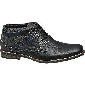 Venice Zwarte Halfhoge Schoen Vetersluiting venice kopen in de aanbieding