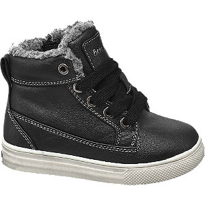 Bobbishoes Zwarte Bootie Vetersluiting bobbishoes kopen in de aanbieding