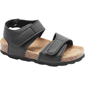 Levně Černé sandály na suchý zip Bobbi-Shoes