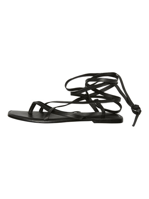 Vero Moda Černé kožené sandály Vero Moda