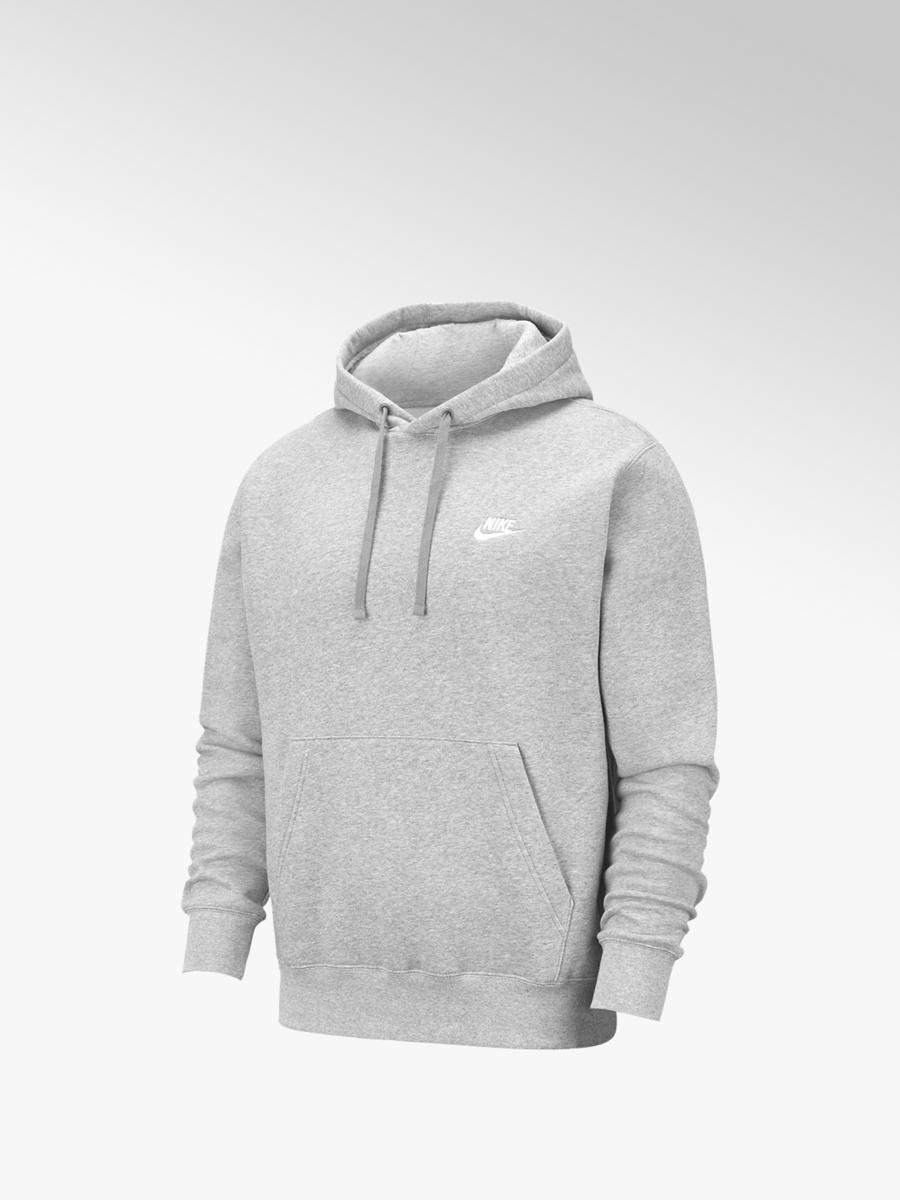 Grijze Heren Hoodie met Visgraat Patroon - Black-Leo.nl
