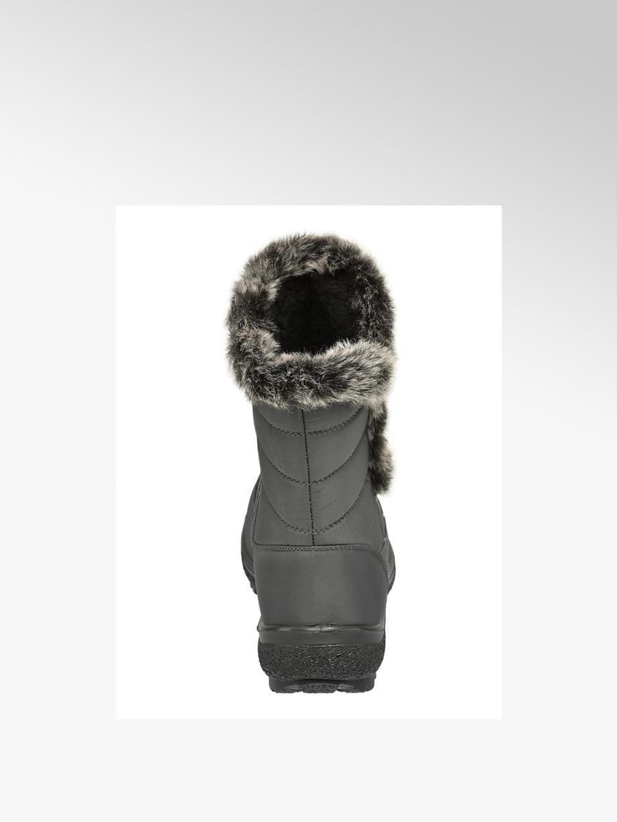 DimaiGlobal Snow Boots Womens Mens Winter Waterproof Slip on Outdoor Shoes Warm Fur Lined Flat Ankle Boots Walking Shoes Anti-Skid Bootie
