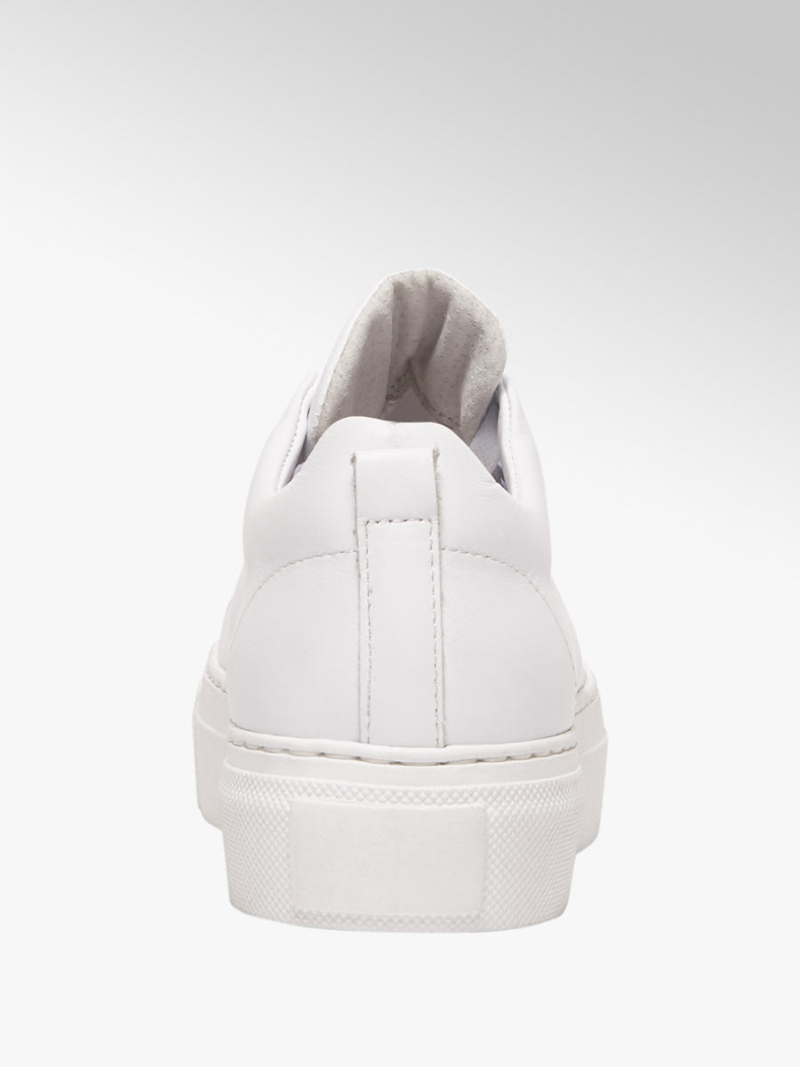 Witte leren sneaker plateauzool - Trending - Nieuwe collectie