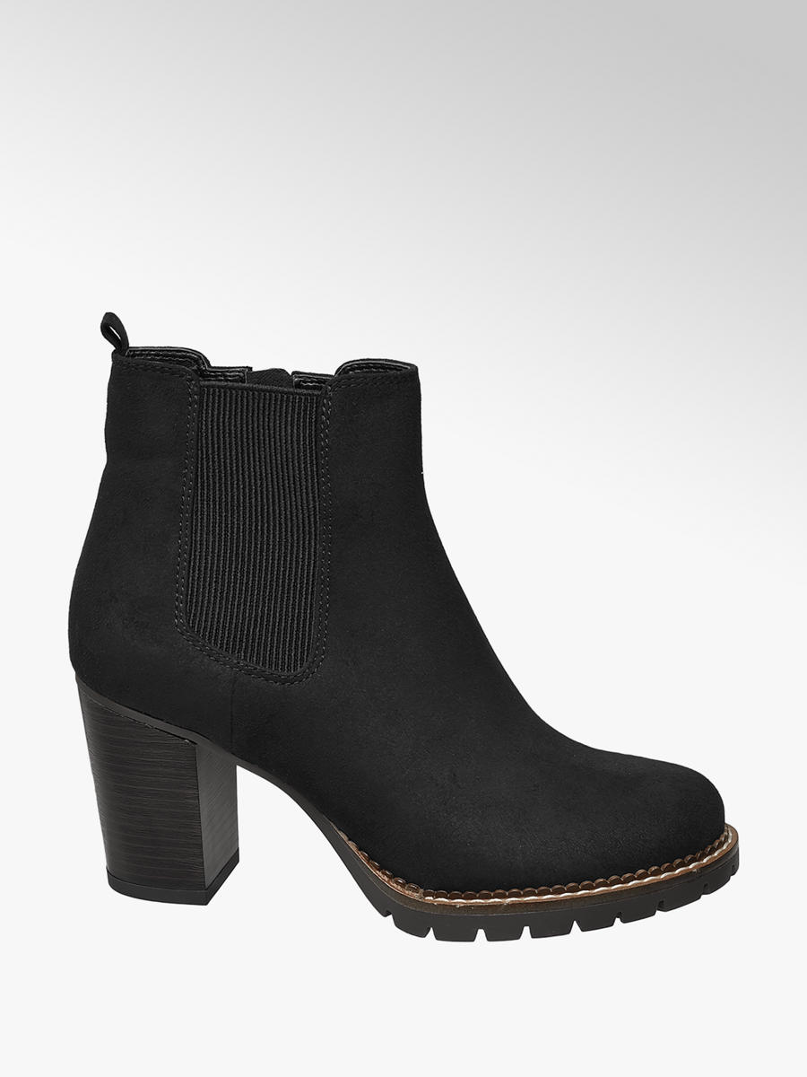 Zwarte chelsea boot blokhak Collecties Fall musthaves Zwarte chelsea boot slangenprint Collecties Fall