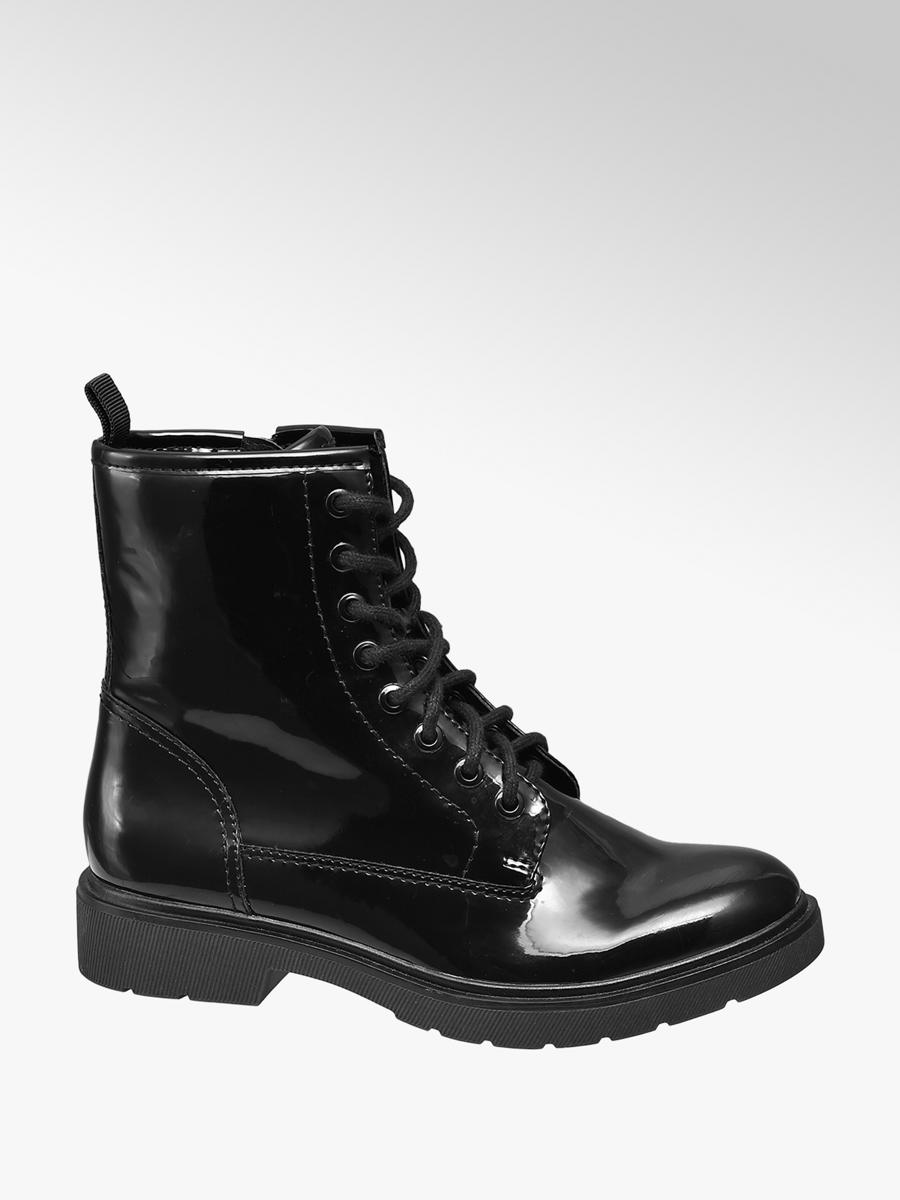 Zwarte veterboot Collecties Fall musthaves Dames Zwarte veterboot lak Collecties Fall musthaves Dames