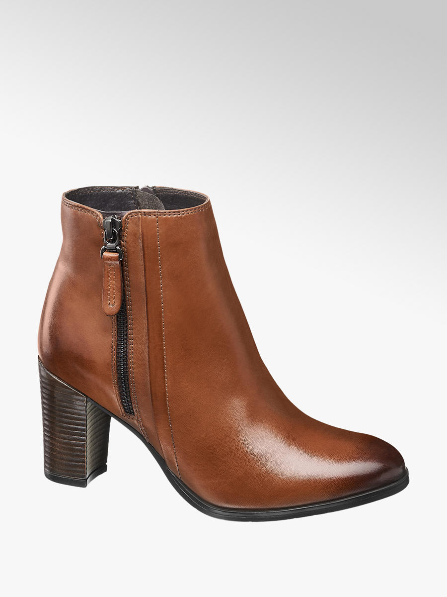 Cognac leren enkellaars Collecties Fall musthaves Cognac leren enkellaars Collecties Fall musthaves
