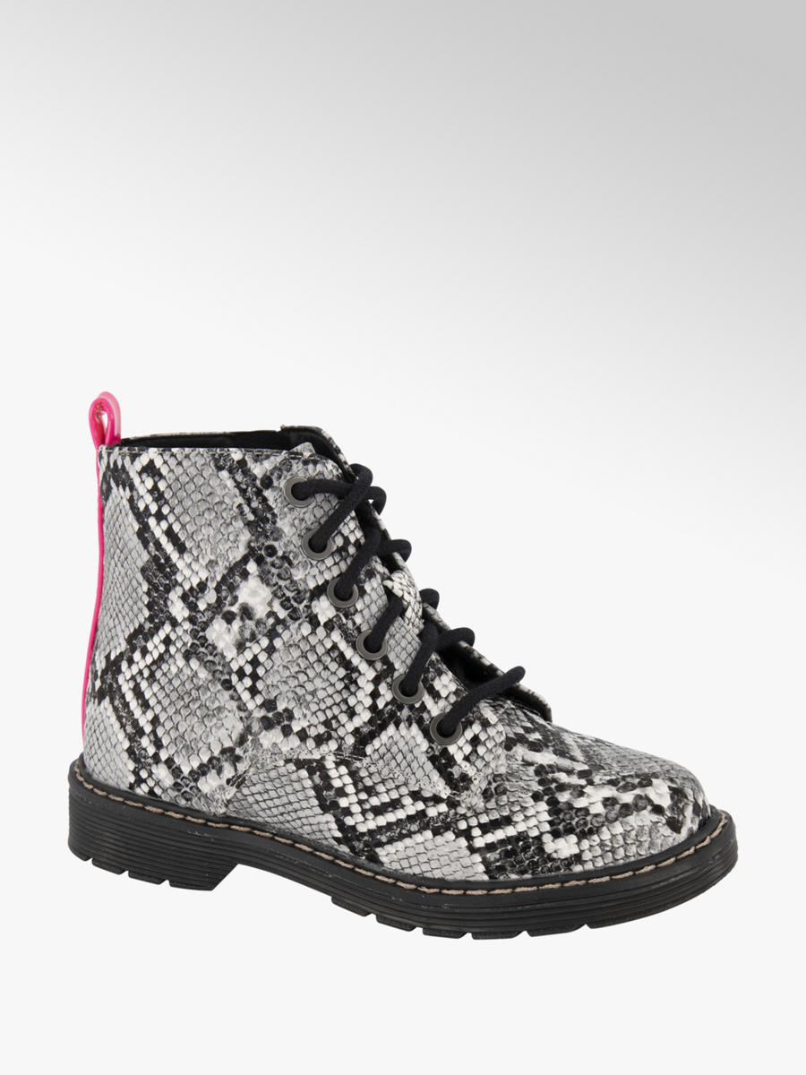 Grijze veterboot slangenprint Collecties Back to school Grijze veterboot slangenprint Collecties Back to school