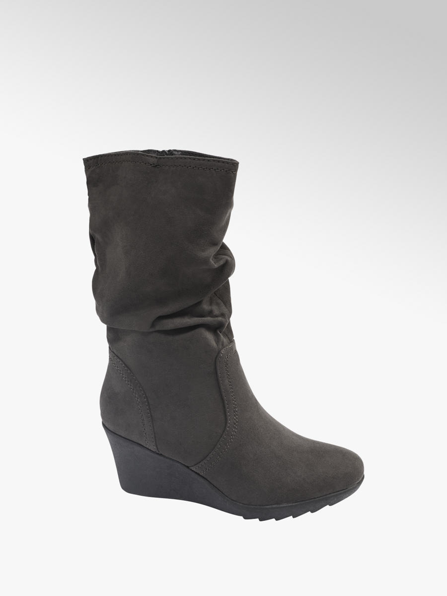 botas salto cunha