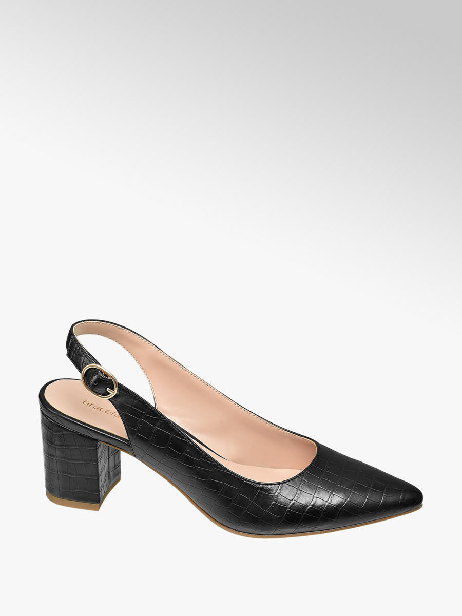 Menbur 09571 decoltè slingback basso nero