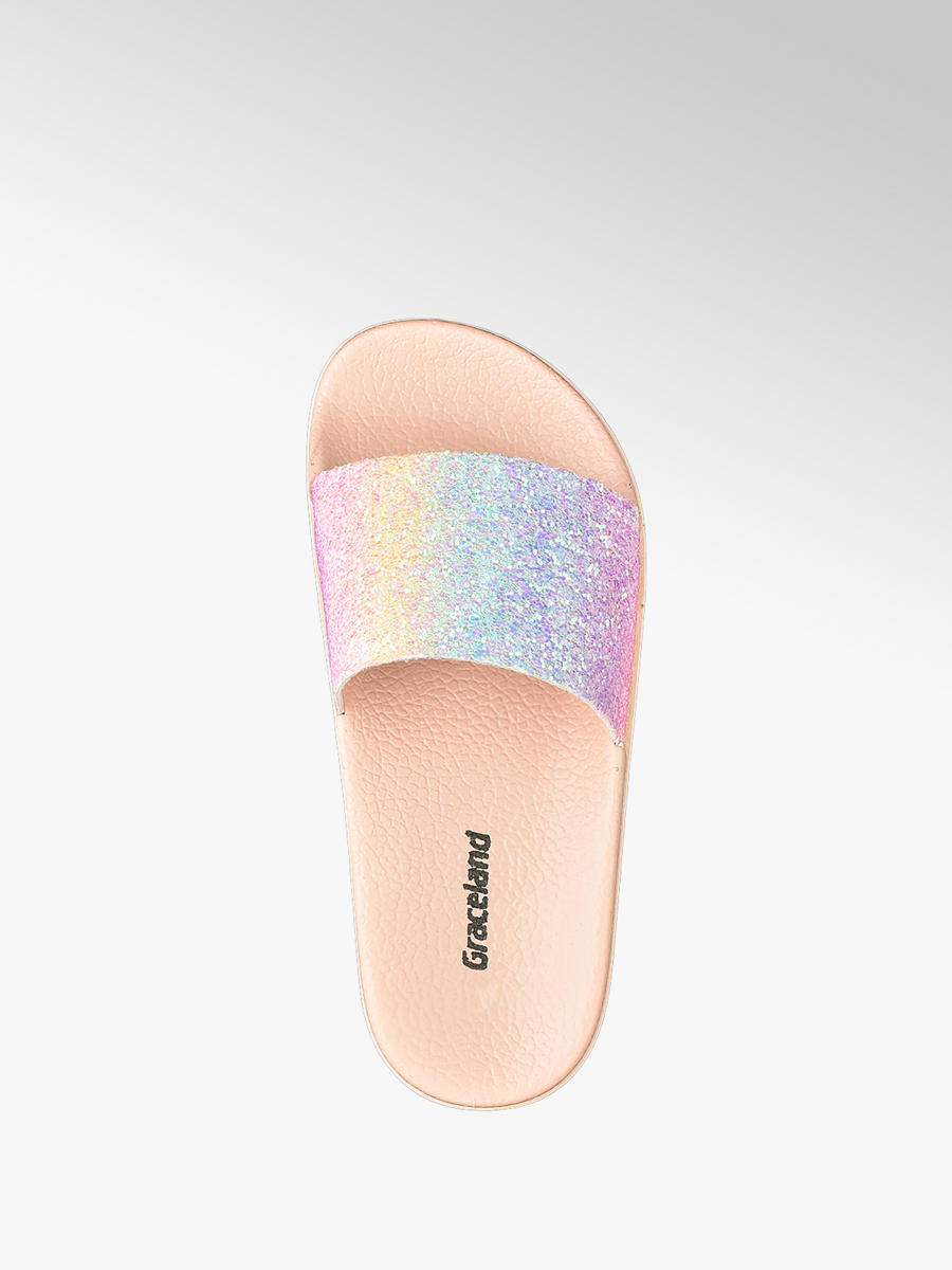 rainbow glitter sliders