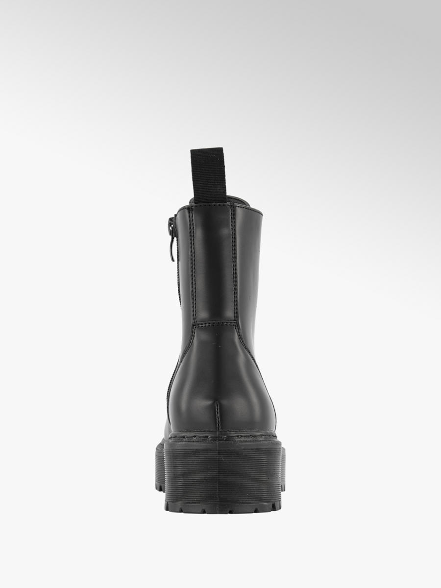 Zwarte veterboot platform Collecties Fall musthaves Zwarte veterboot platform Collecties Fall musthaves