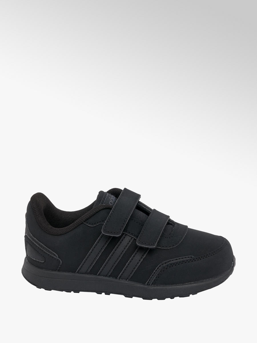 black adidas strap trainers