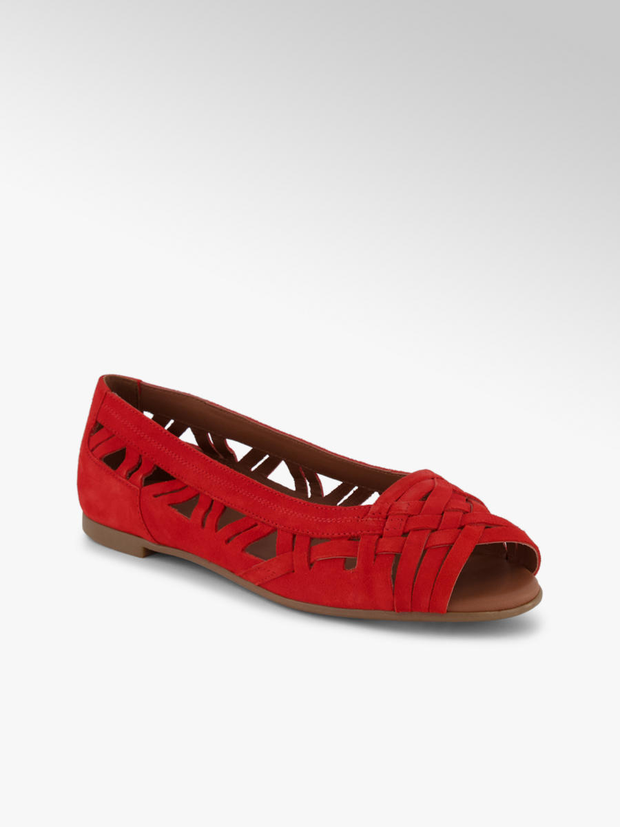 peeptoe ballerina rot