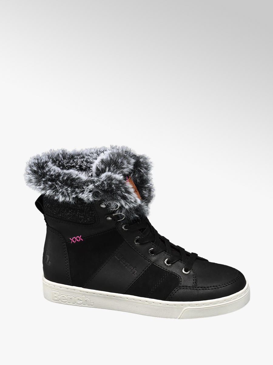 ladies black fur lined boots