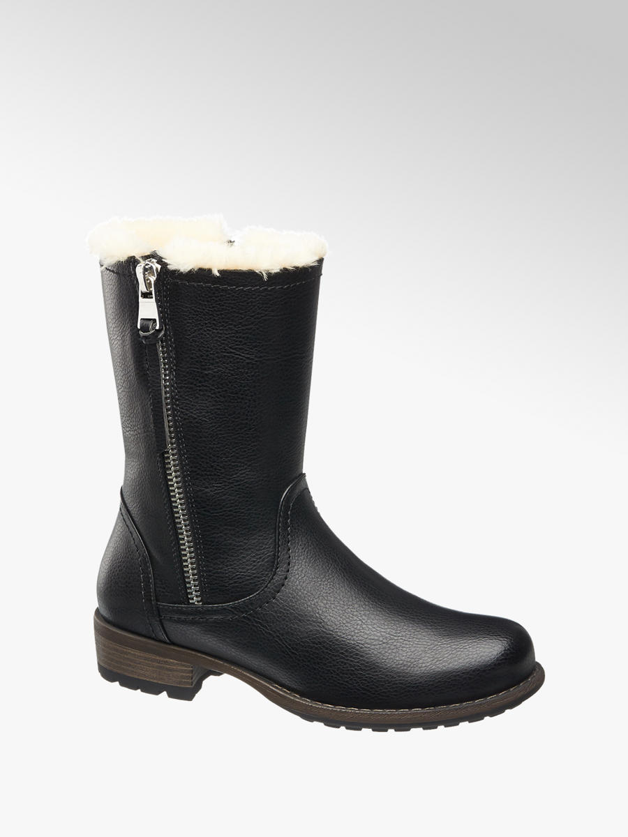 calf length biker boots ladies