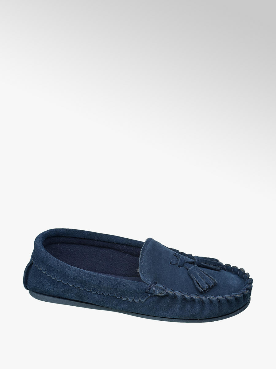 ladies leather moccasin slippers