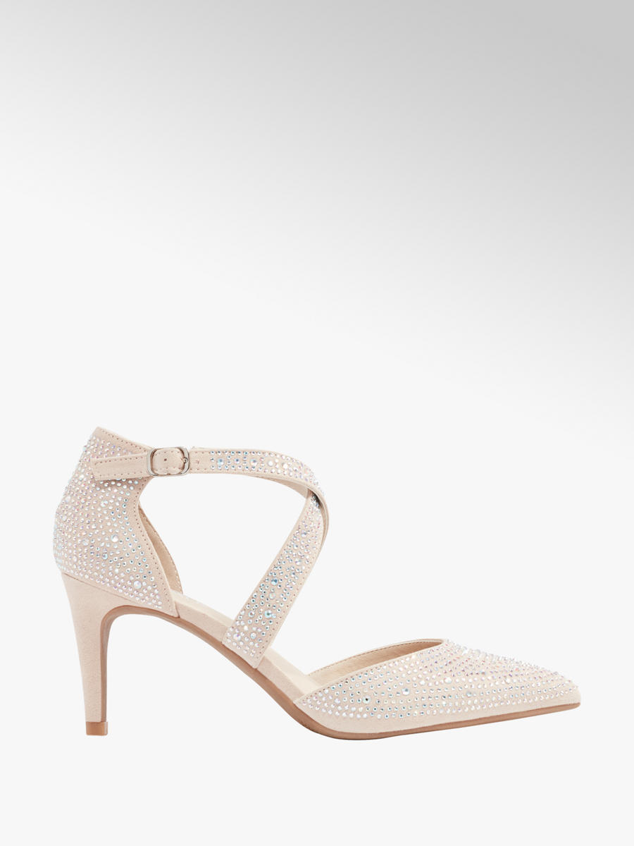 pink diamante heels