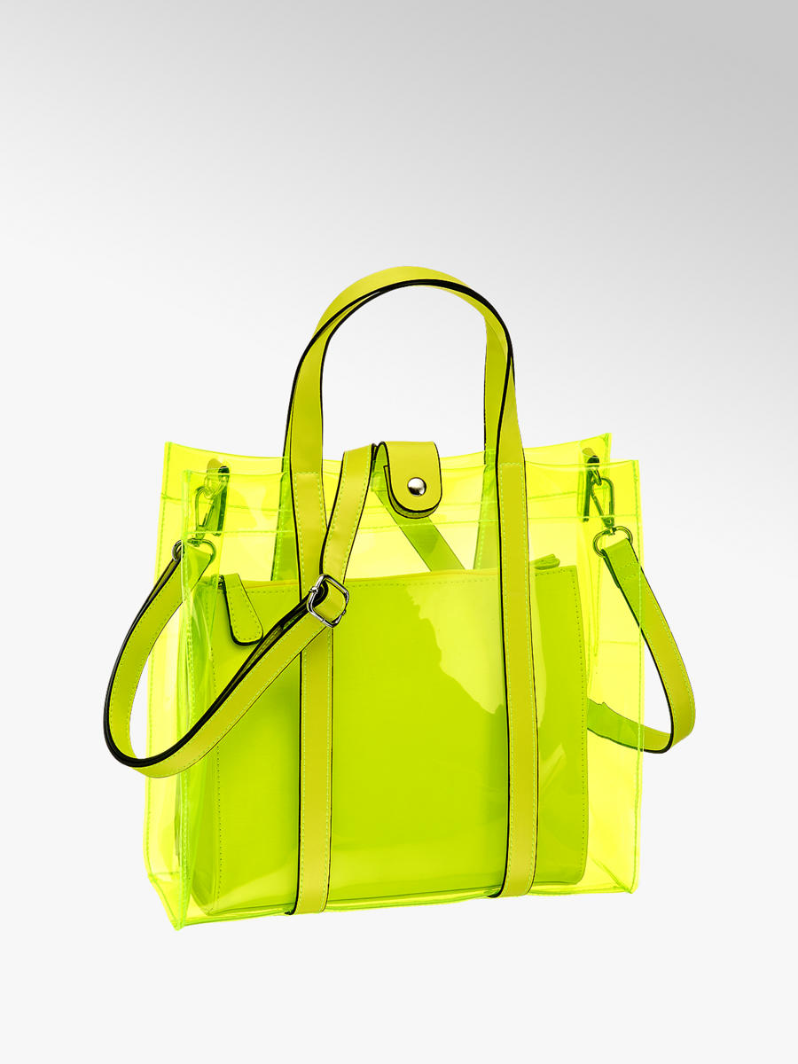 neon yellow handbag