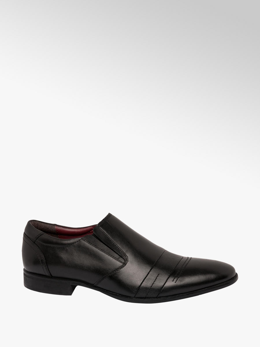mens black slip on formal shoes
