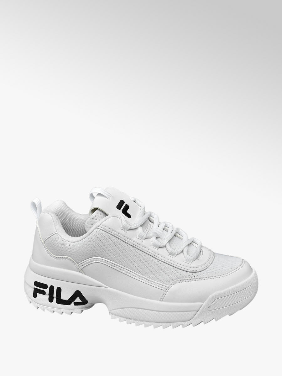 Damen Plateau Sneakers von Fila in weiß - www.bagssaleusa.com