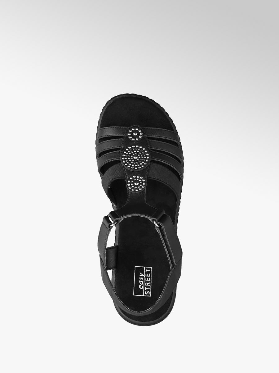Black Gem Detail Sandals | Deichmann