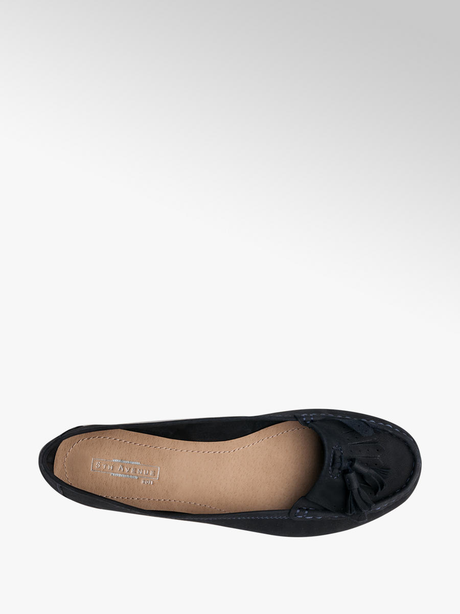 navy moccasins ladies