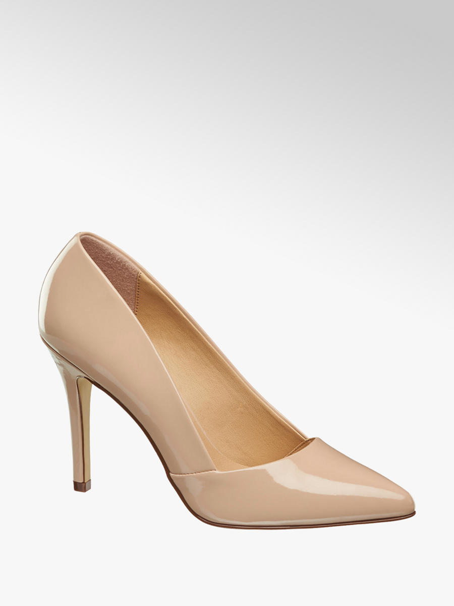 lack high heels beige