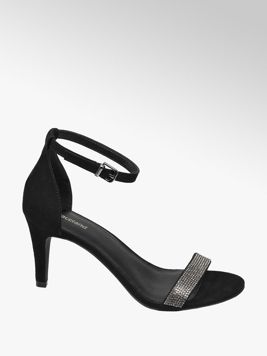 Graceland Ladies' Black Diamante Strap Heels | Deichmann