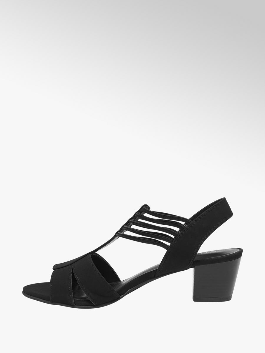 Graceland Ladies Black Strappy Heeled Sandals | Deichmann