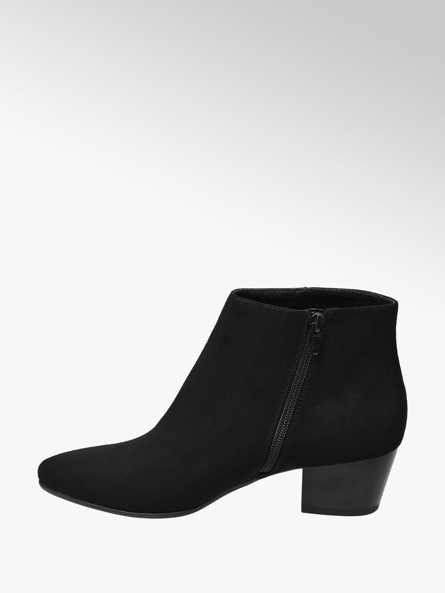 ladies black suede shoe boots