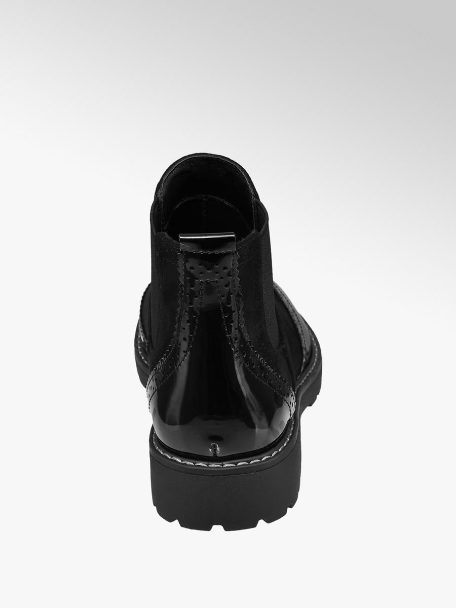 Ladies' Patent Brogue Chelsea Boots 