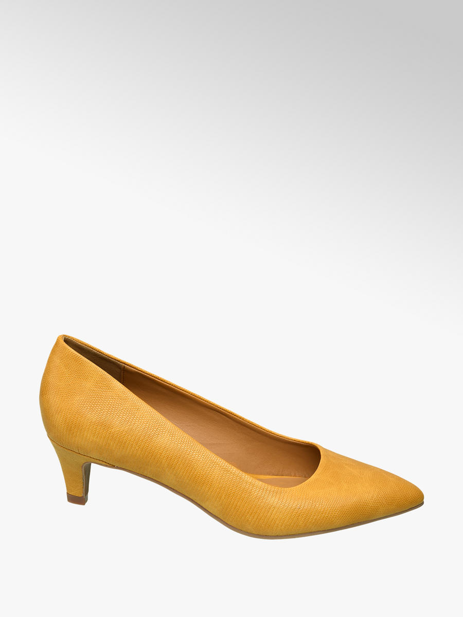 yellow croc heels