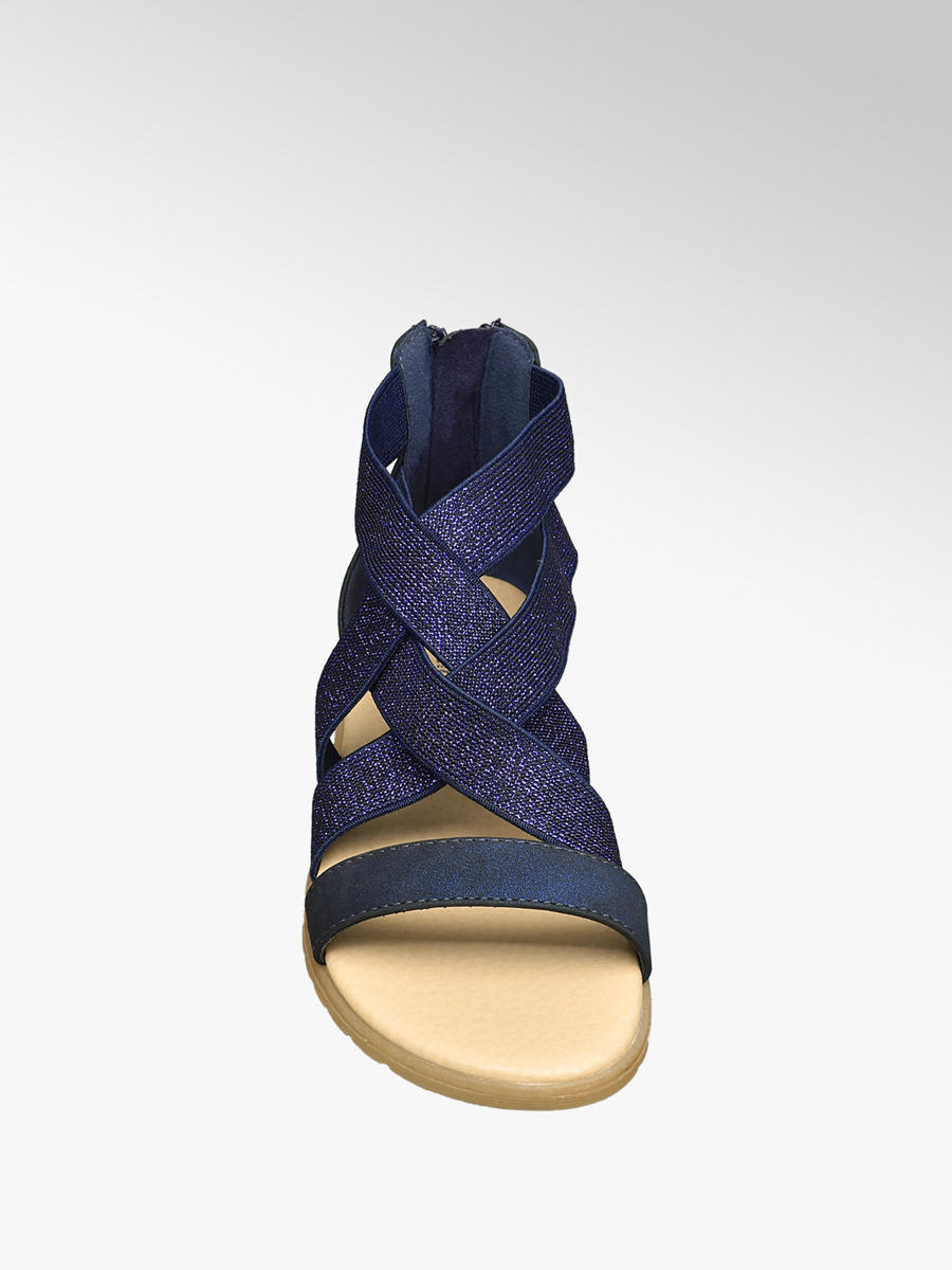 Graceland Sandalen In Blau Mit Glitzer Details Deichmann At