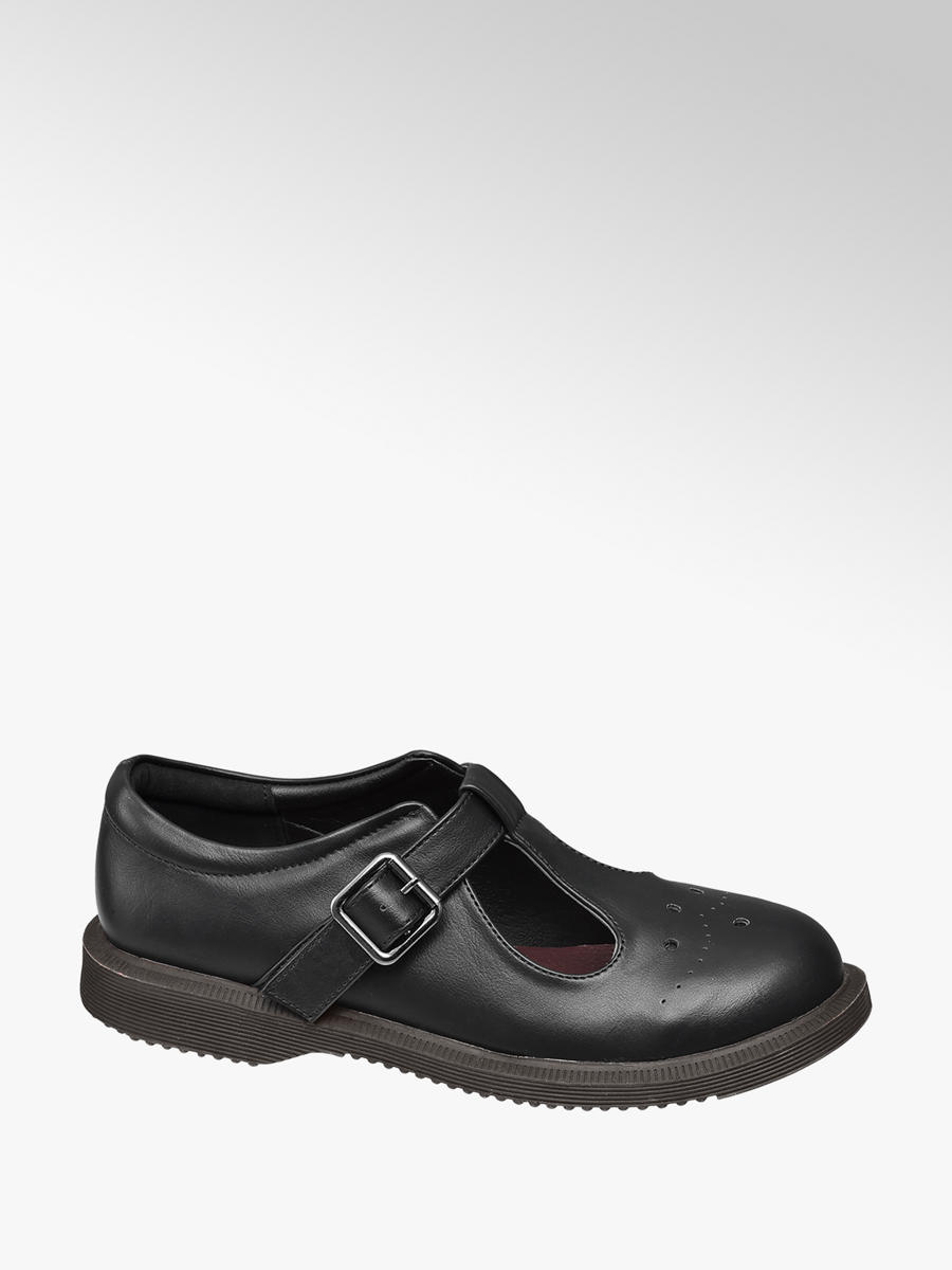 ladies black t bar shoes