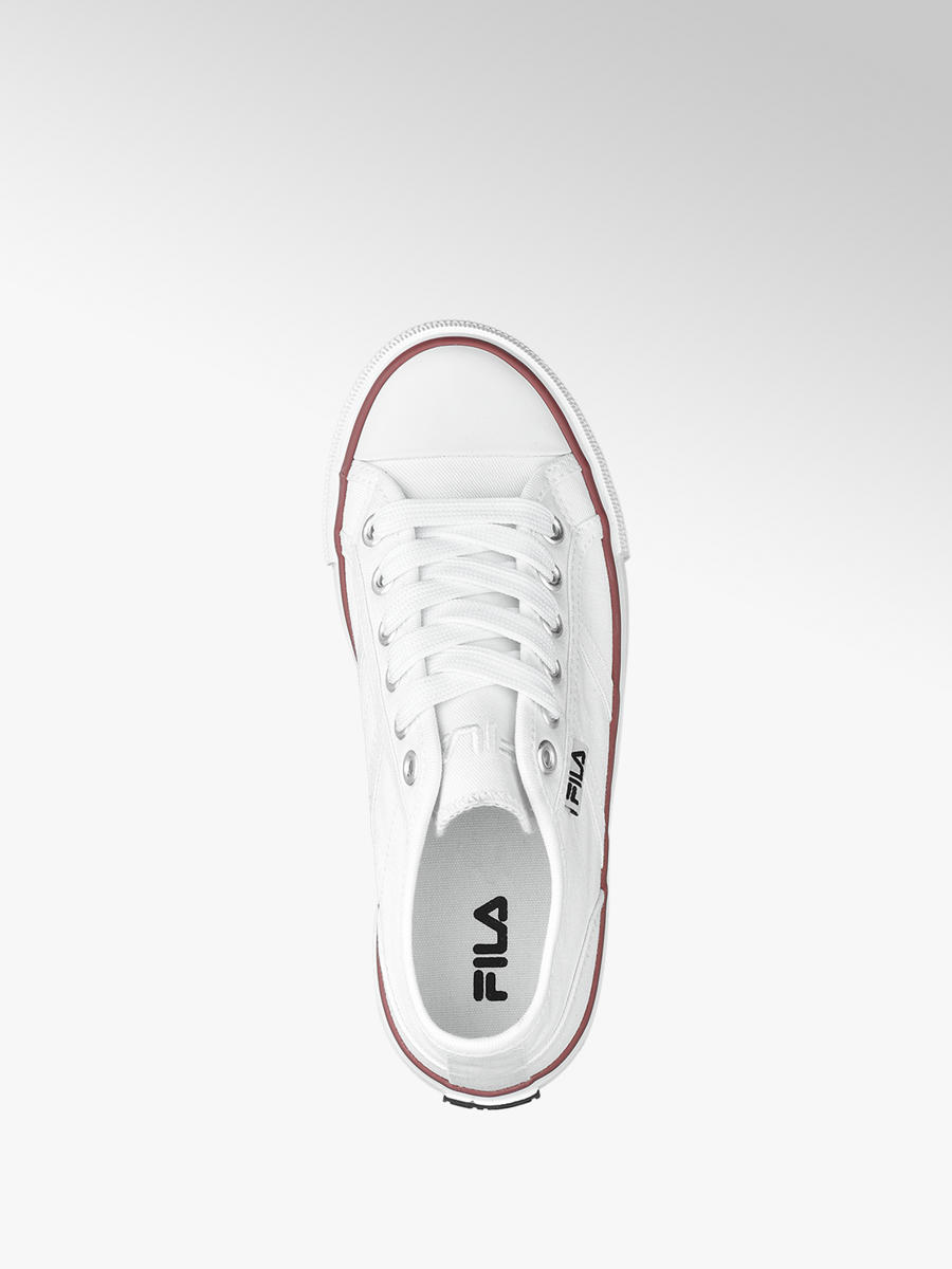 girls white fila trainers