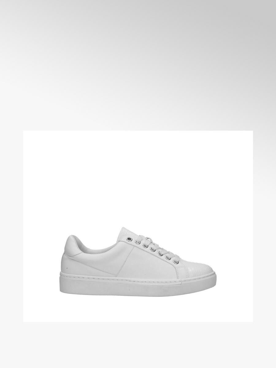 ladies white lace up trainers