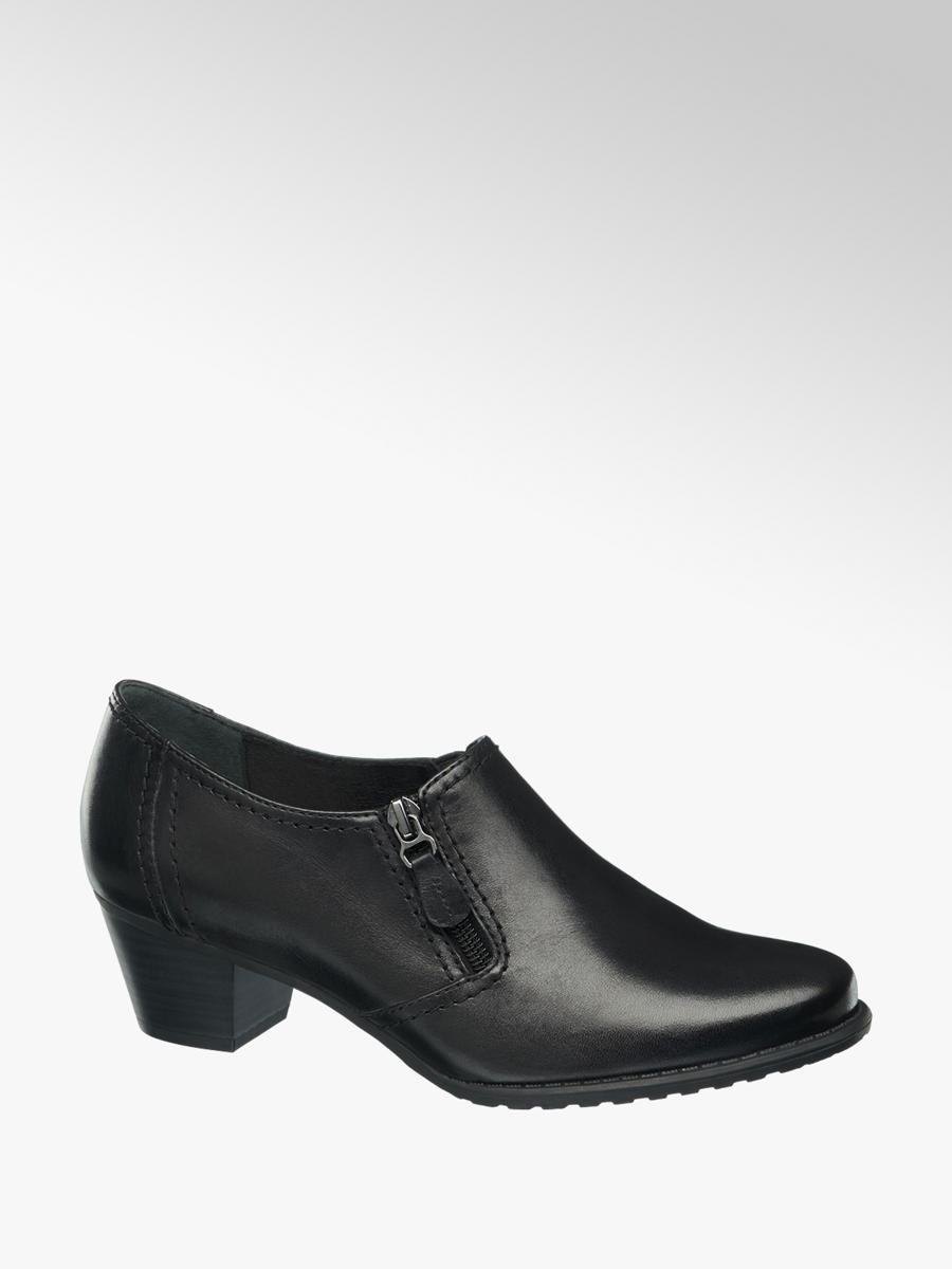 Ladies' black side zip shoes | Deichmann