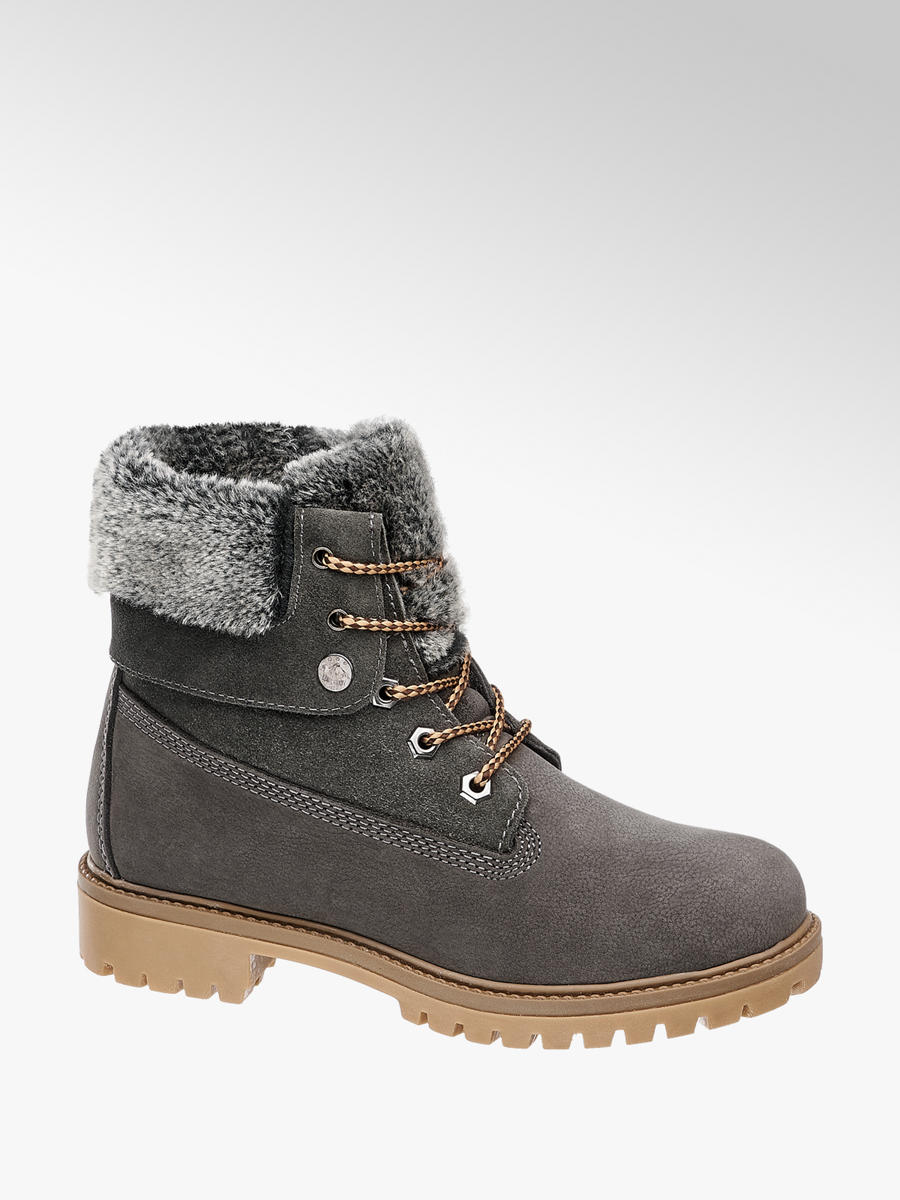Landrover Lace Up Ankle Boot in Grey 