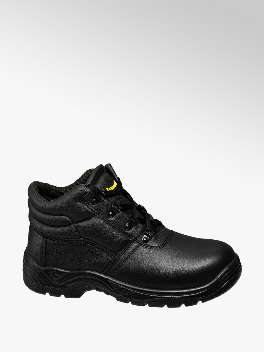 Black Leather Safety Boots | Deichmann