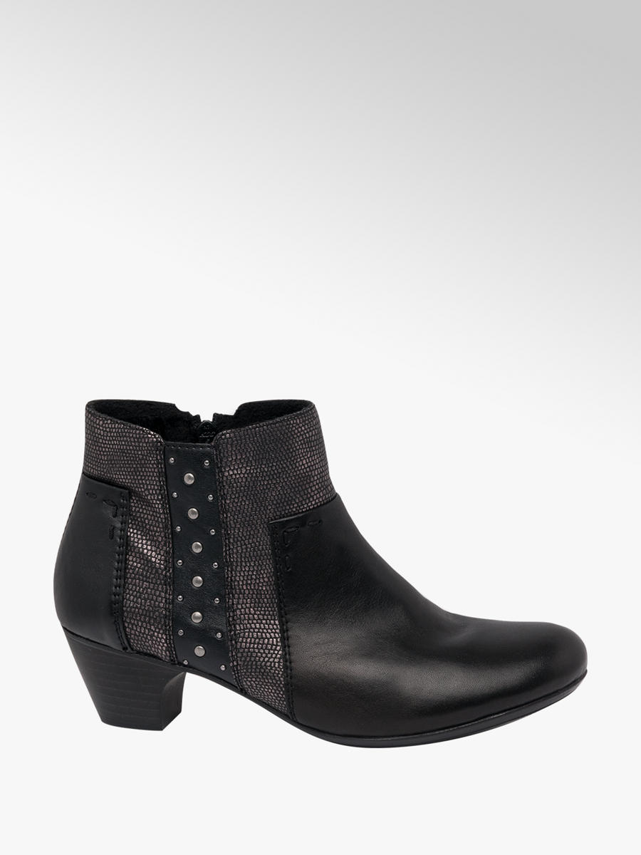 lotus black leather ankle boots