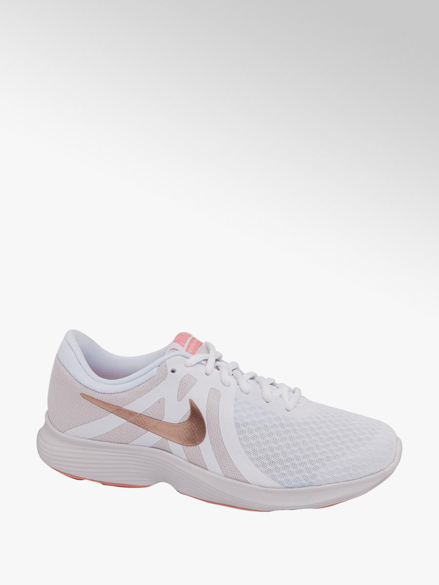 womens white and gold nike trainers