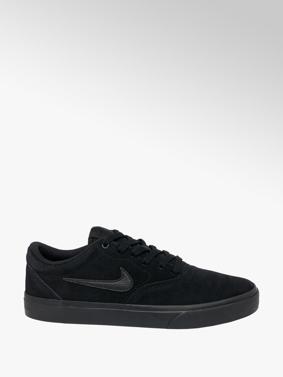 nike suede black trainers