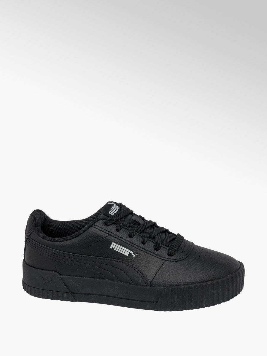 girls black puma trainers