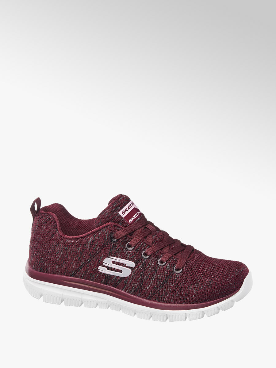 burgundy skechers ladies