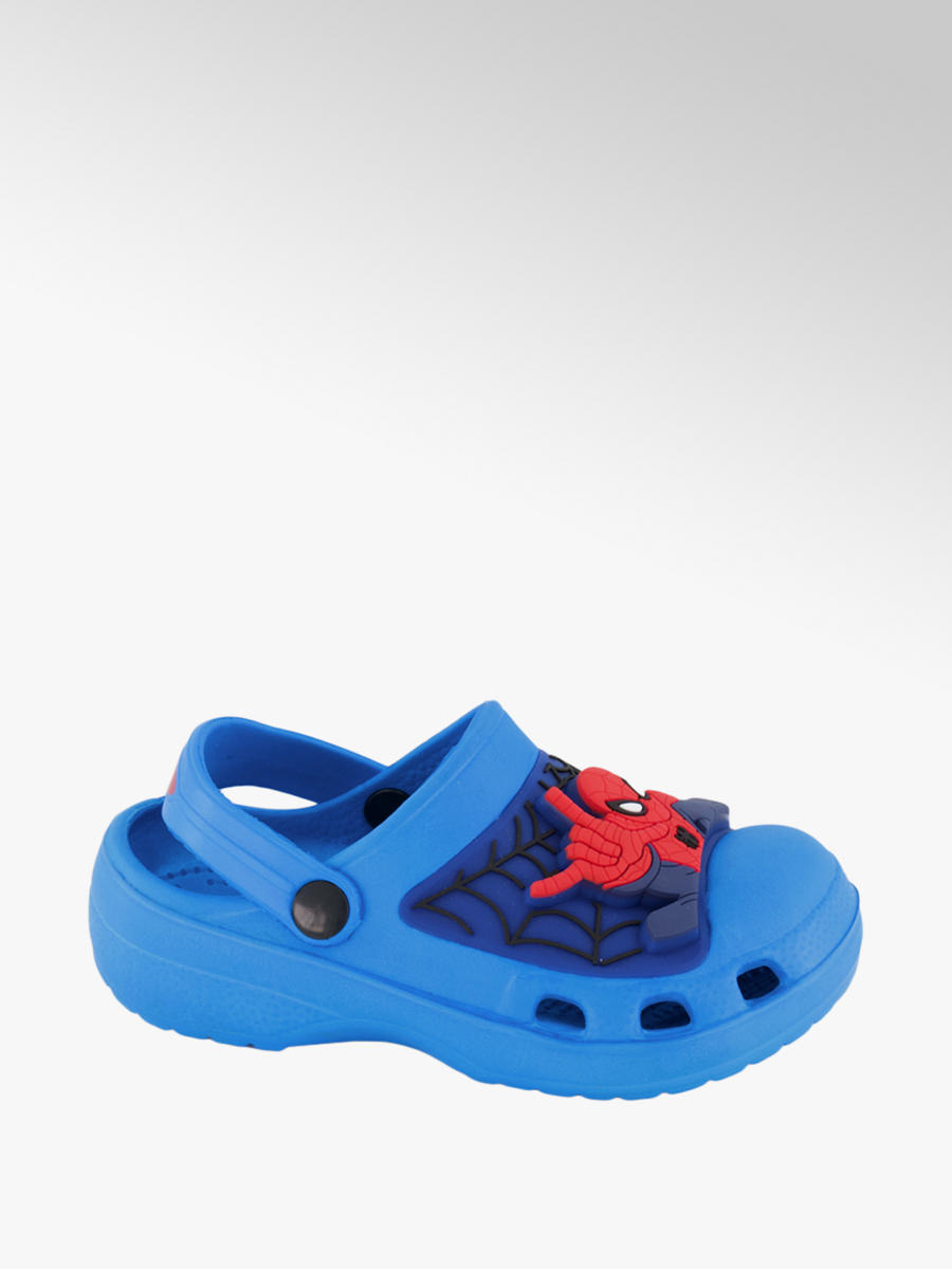 Kinder Sandalen Badeschuhe Latschen Hausschuhe Blau Schwarz Spiderman Clogs